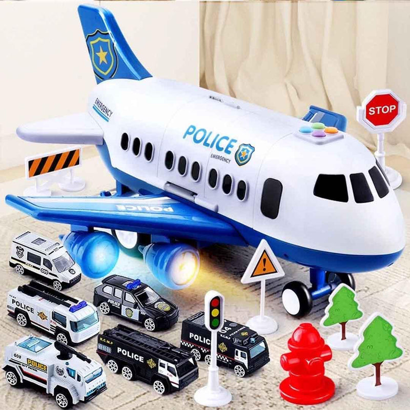 Jumbo Avião de Brinquedo com 6 Super Carrinhos